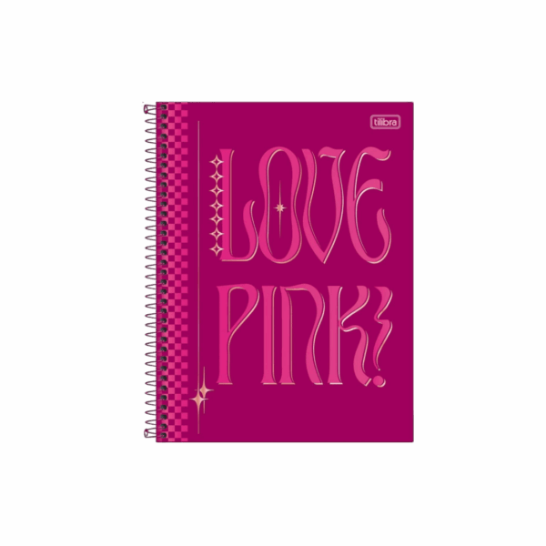 CADERNO LOVE  PINK 10 MATÉRIAS - TILIBRA