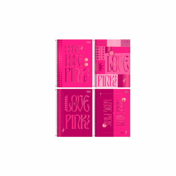 CADERNO LOVE  PINK 10 MATÉRIAS - TILIBRA - Imagem 3